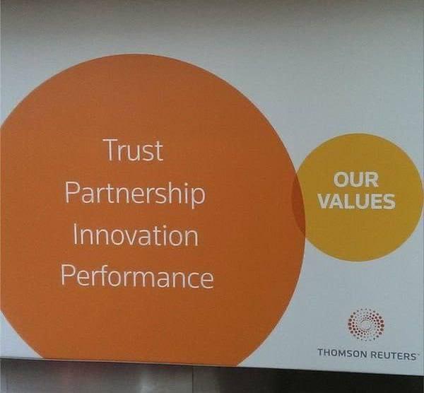 Trust Partnership Innovation Performance THOMSON REUTERS: