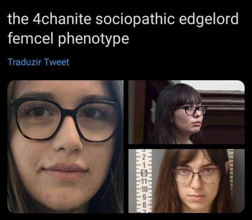 the 4chanite sociopathic edgelord femcel phenotype Traduzir Tweet