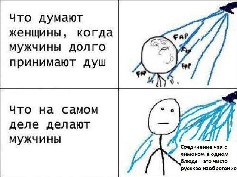 Что думают когда женщины, мужчины долго принимают душ fer Что на самом деле делают Мужчины Соединение чая с лимоном в одном блюде это чисто русское изобретение