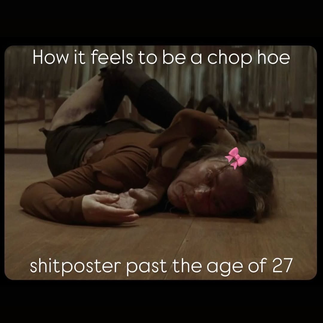 How К feels to be а chop hoe shitposter past the age of 27