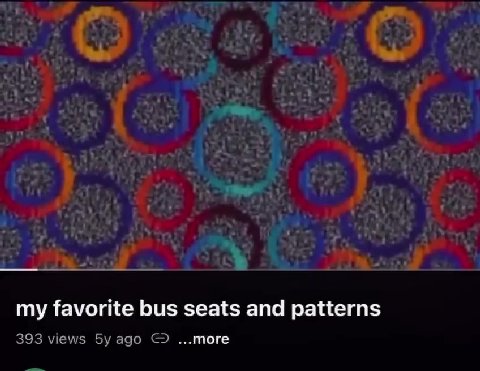 my favorite bus seats and patterns