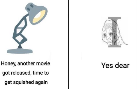 Honey, another movie Yes dear got released, time to get squished again