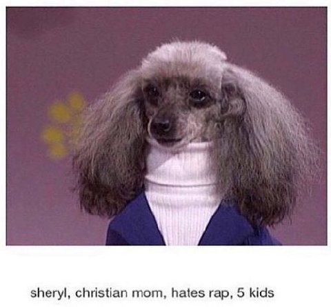 sheryl, christian mom, hates rap, 5 kids