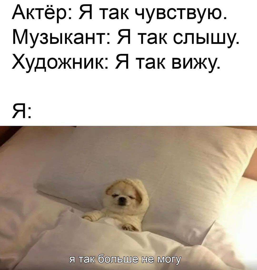 Актёр: Я так чувствую. Музыкант: Я так Художник: Я так вижу. Я я так