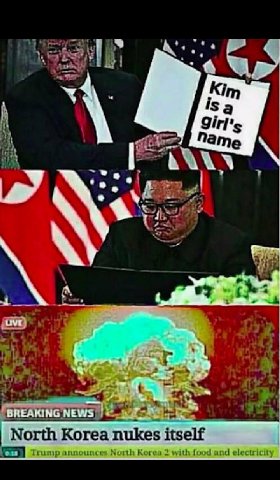 Kim ТУТ у BREAK North Korea nukes itself Trump announces North Korea 2 with food and electricity