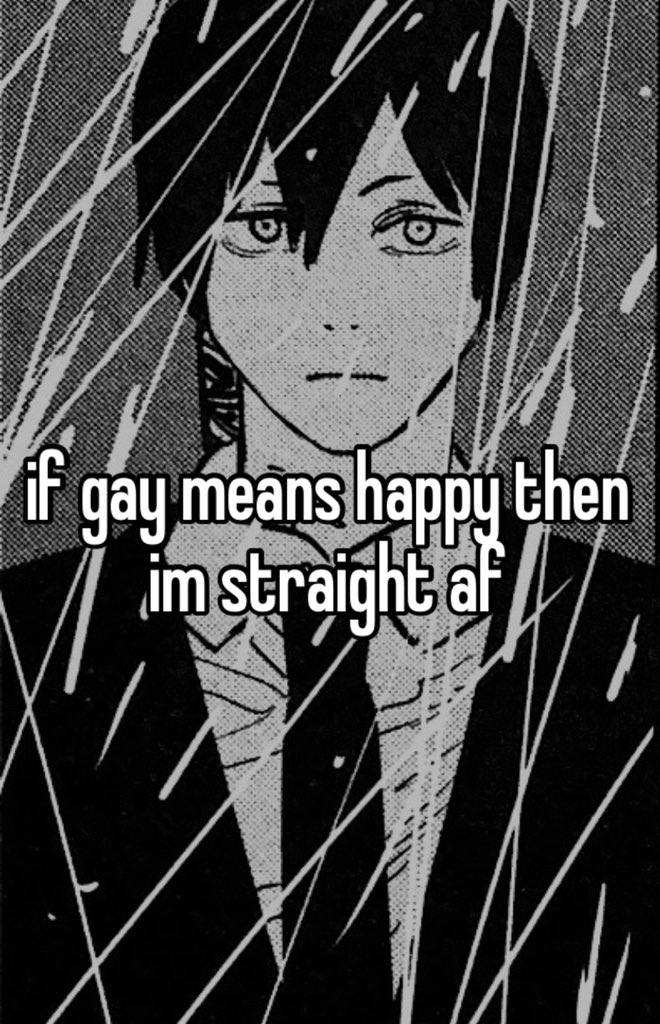 iF gay means happy then straight