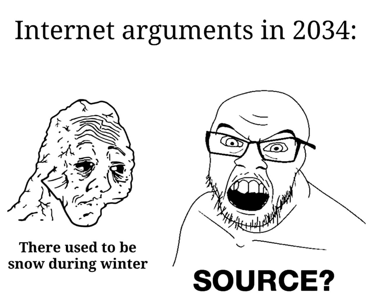 Internet arguments in 2034: There used to be snow during winter SOURCE?