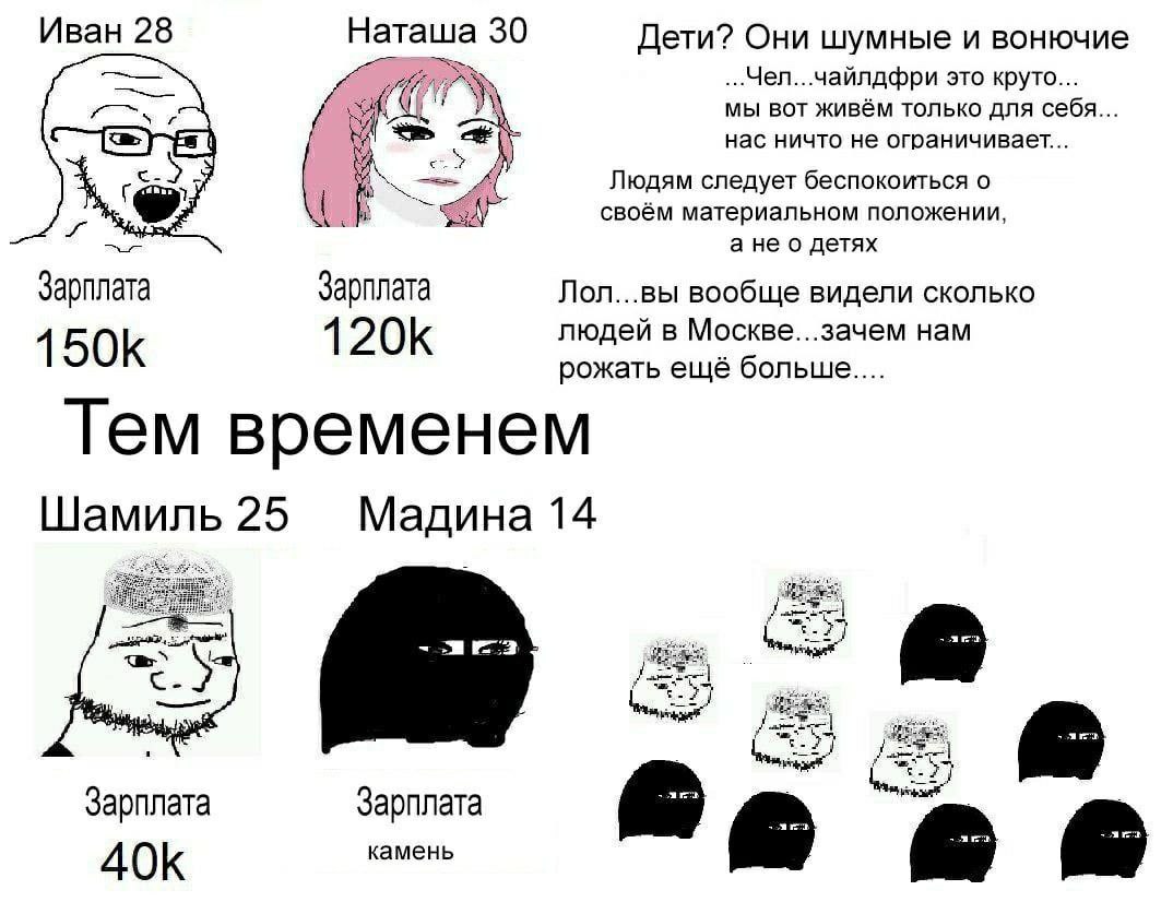 Иван 28 Наташа 30 Дети? Они шумные и вонючие ...Чел.. чайлдфри это круто... мы вот живём только для себя... нас ничто не ограничивает... Людям следует беспокоиться о своём материальном положении, а не