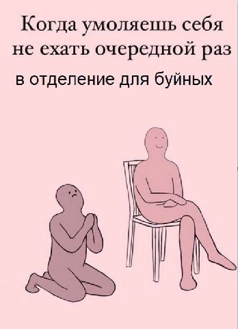Когда умоляешь себя не ехать очередной раз в отделение для буйных