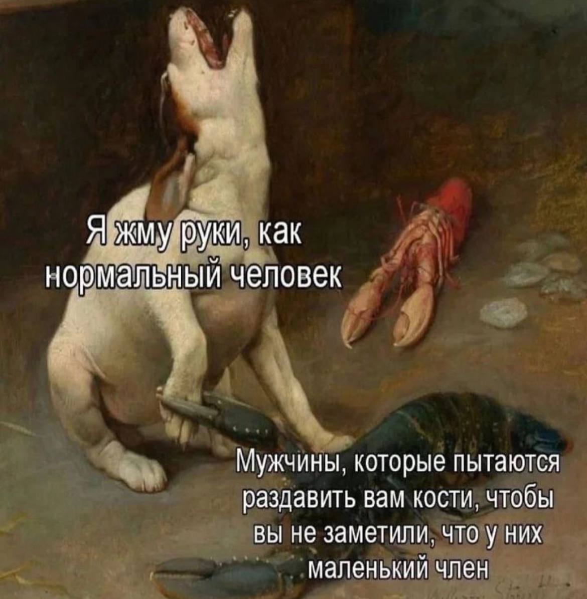 как нормальный человек 4 Мужчины которые пытаются раздавить вам кости чтобы вы не заметили, что у них маленькии член