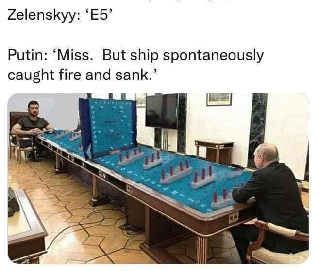 Zelenskyy: Putin: ‘Miss. But ship spontaneously caught fire and sank.’ у