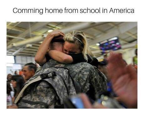 Comming home from school in America
