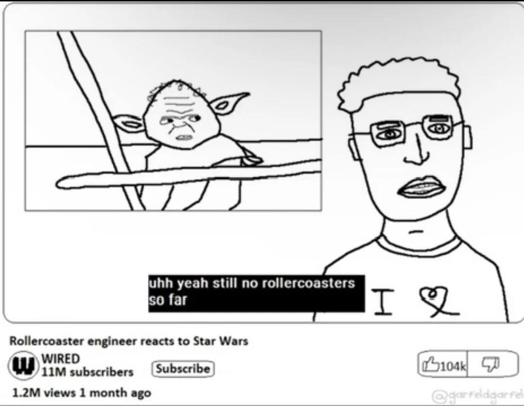uhh yeah still no rollercoasters so far Rollercoaster engineer reacts to Star Wars WIRED subscribers ‘Subscribe i views 1 month ago