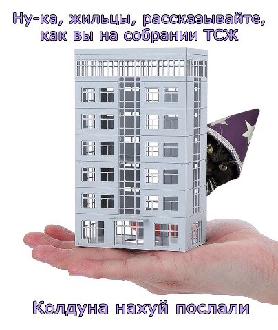 жильцы, рассказывайте, как вы на собрании ТСЖ Колдуна нахуй послали