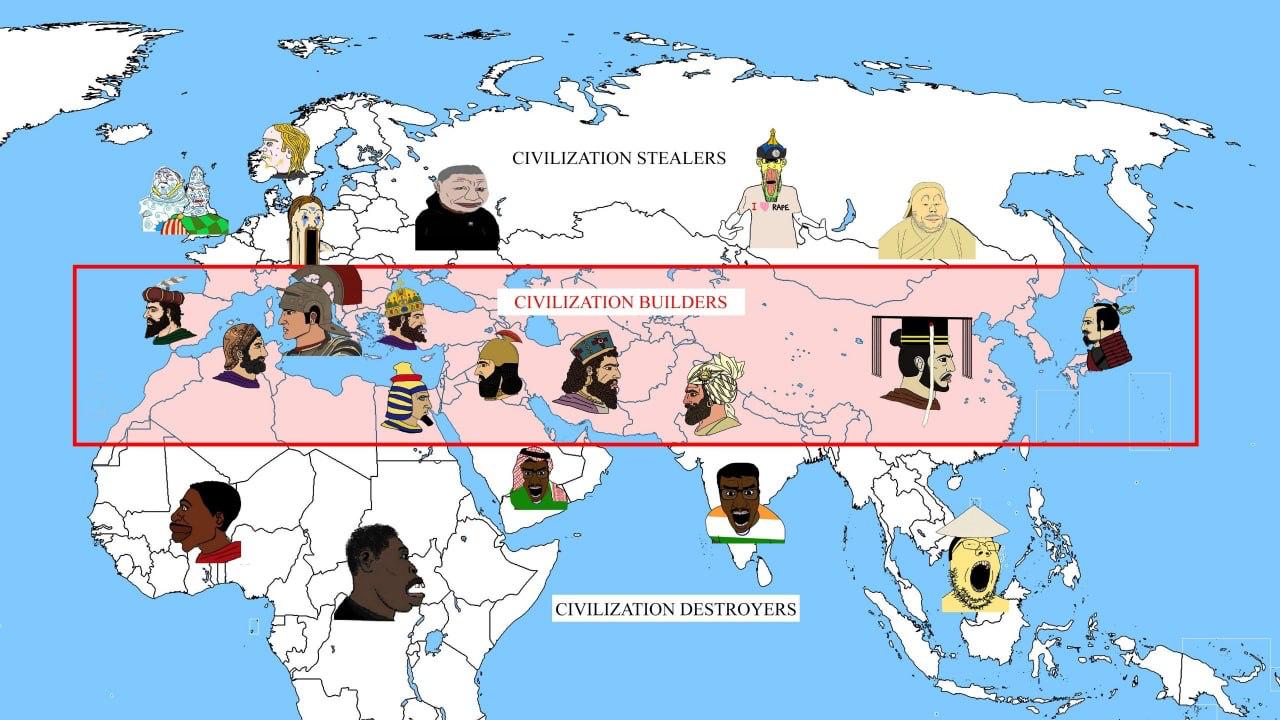 я aN CIVILIZATION STEALERS 4 BUILDERS с: 2 2 i, ‘at 4 A а CIVILIZATION DESTROYERS 25 “9 So