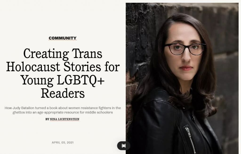 COMMUNITY Creating Trans Holocaust Stories for Young LGBTQ+ Readers How age NINA LICHTENSTEIN