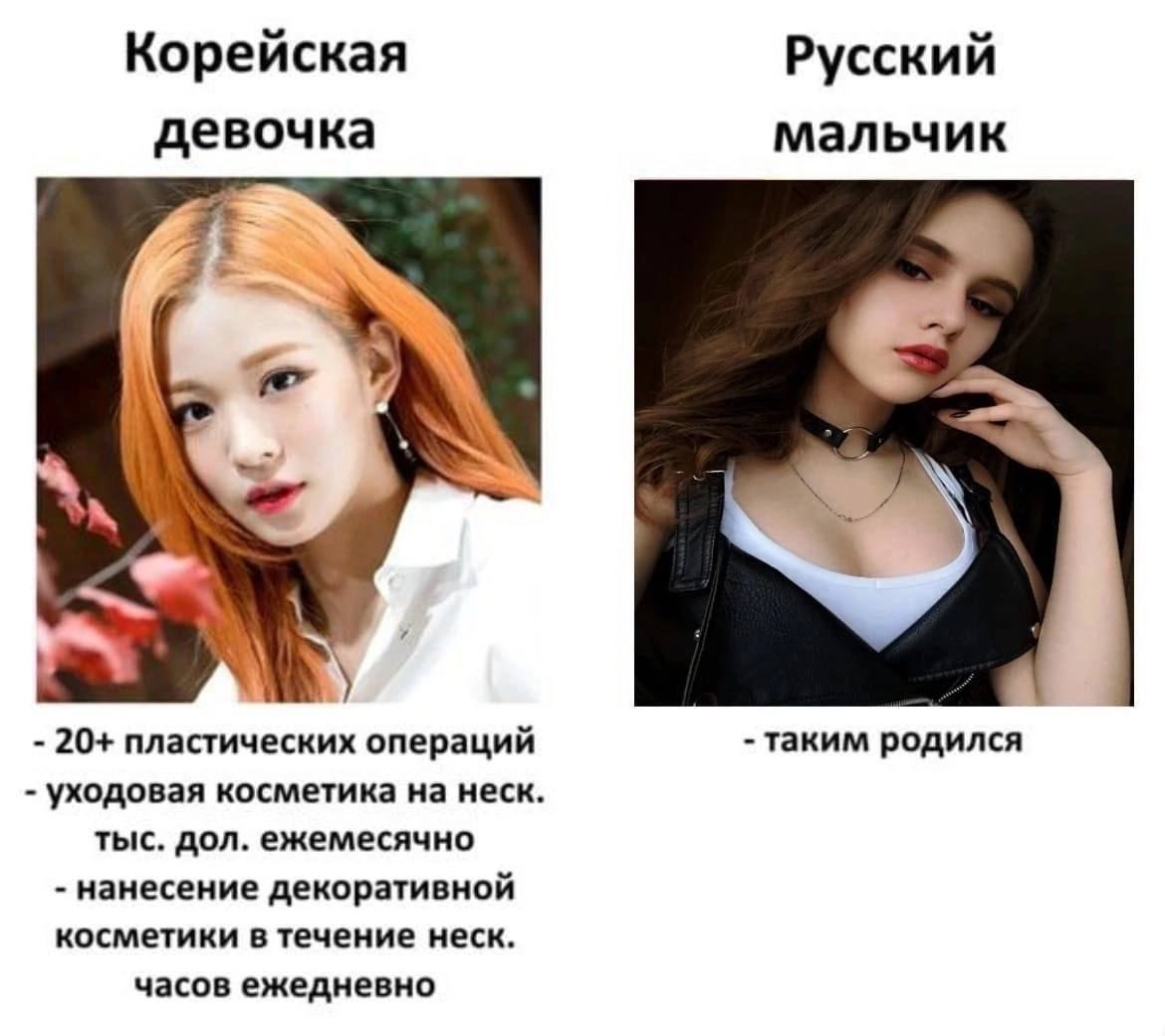 Корейская Русский девочка мальчик 20+ пластических операций таким родился уходовая косметика на неск тыс. дол. ежемесячно нанесение декоративной косметики в течение неск. часов ежедневно