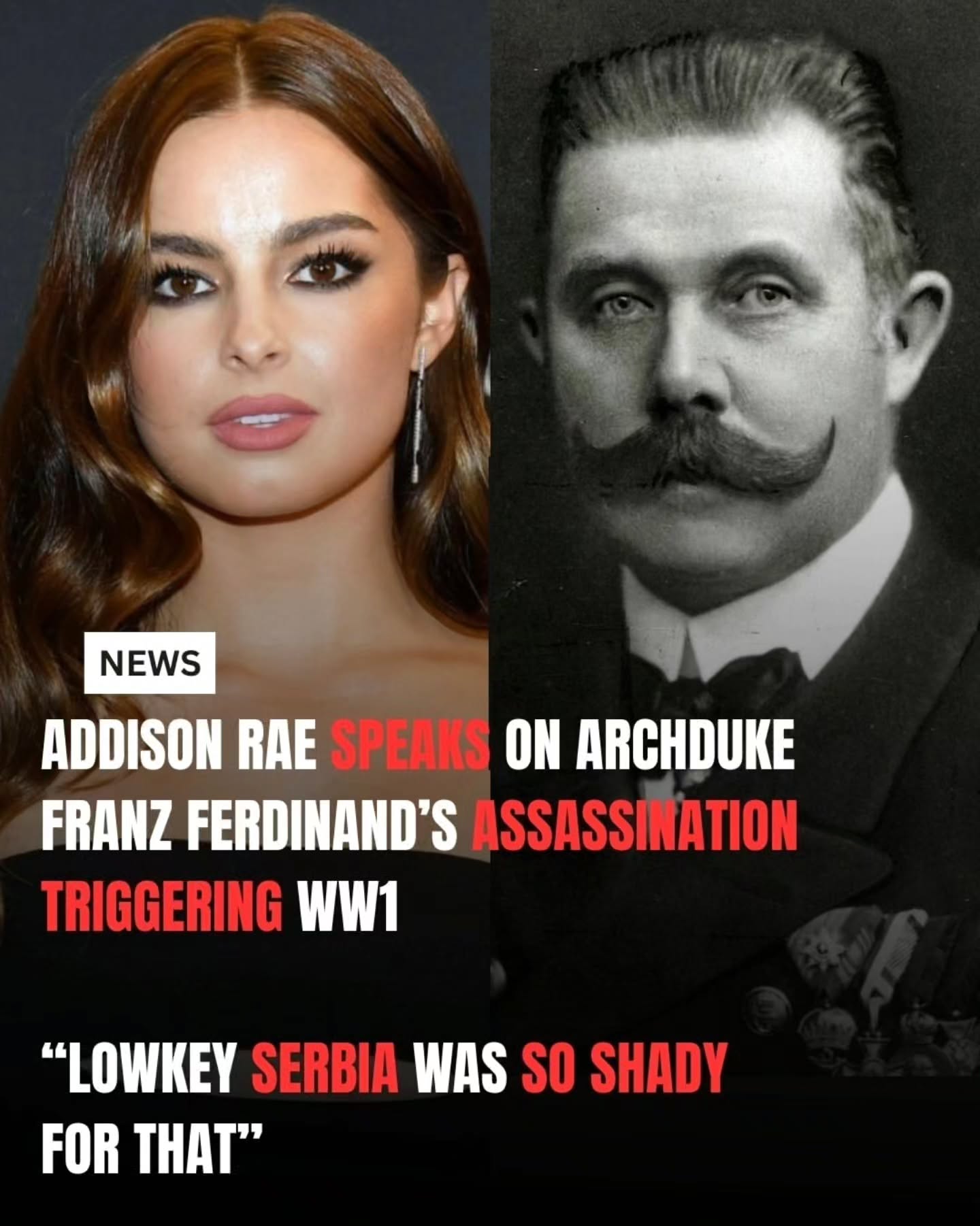 NEWS ADDISON RAE ON ARCHDUKE FRANZ “LOWKEY WAS FOR THAT”