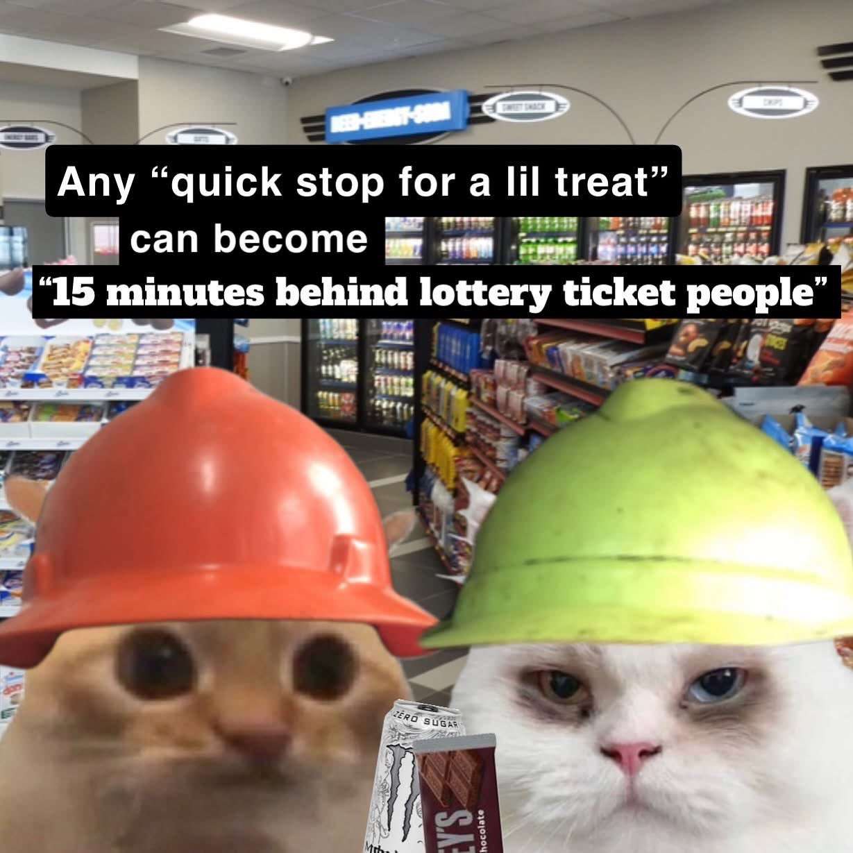 Any “quick stop for a lil treat” Бесоте minutes behind lottery ticket people” 47