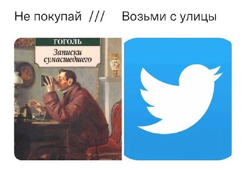 Не покупай Возьми с улицы ГОГОЛЬ Записки сумасшедшего