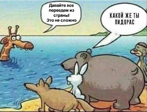 Давайте все переедем из страны! КАКОЙ ЖЕТЫ Это не сложно ПИДОРАС