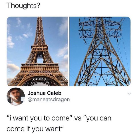 Thoughts? 7 у AN Joshua Caleb @maneatsdragon “i want you to come” “you can come If you want"