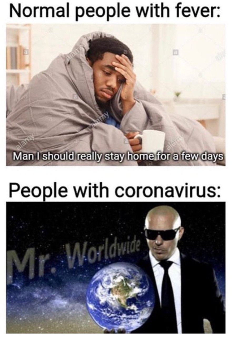 Normal people with fever: Man really stay People with coronavirus:
