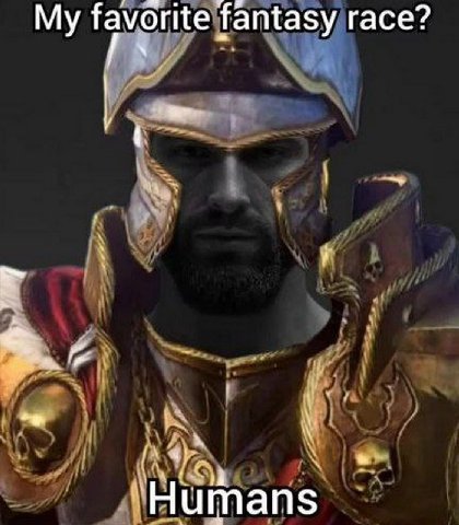 My favorite fantasy race? Humans