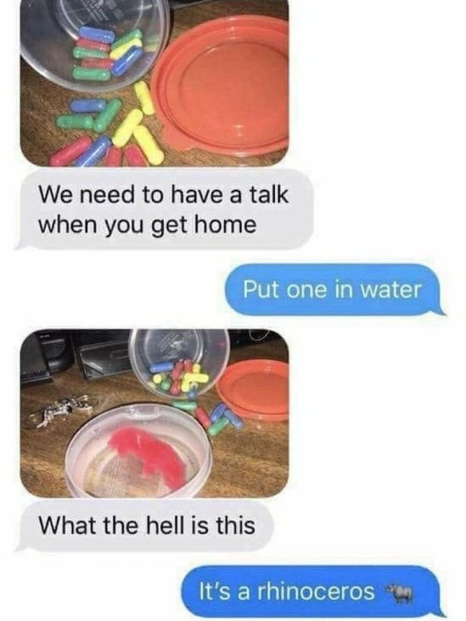 We need to have a talk when you get home What the hell is this