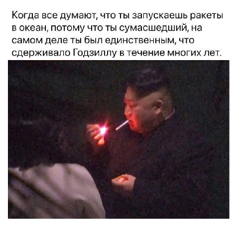 Когда все думают, что ты запускаешь ракеты в океан, потому что ты сумасшедший, на самом деле ты был единственным, что сдерживало Годзиллу в течение многих лет.