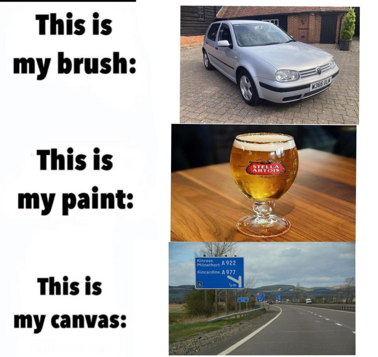 This is my brush: This is ARTO my paint: This is my canvas: