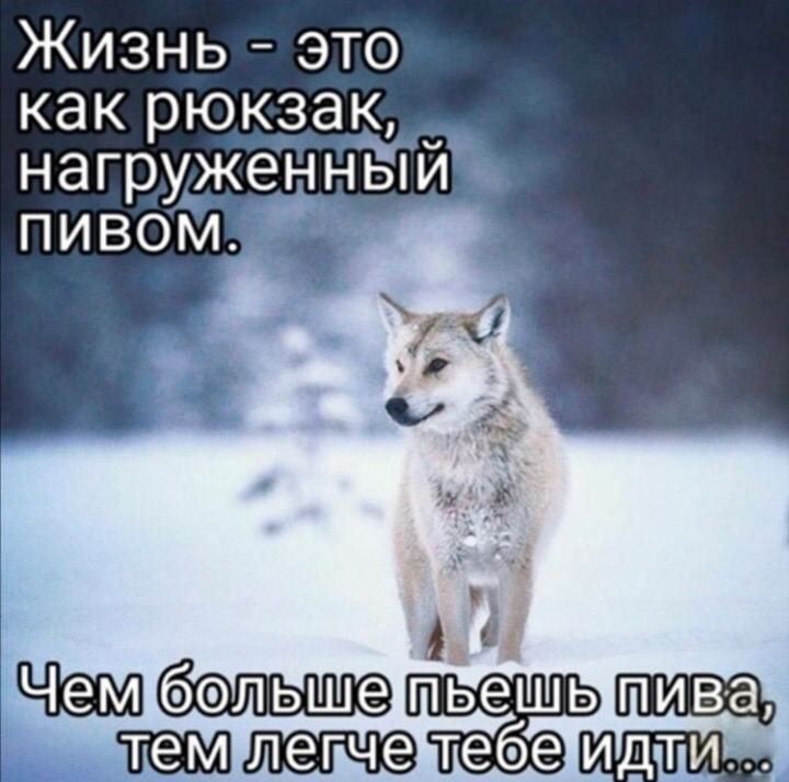 Жизнь это как рюкзак, нагруж ПИВОМ. marie