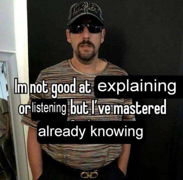explaining already knowing