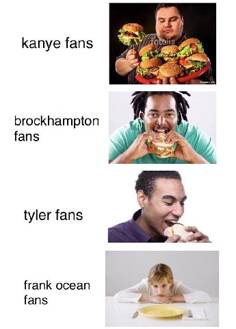 kanye fans 44 brockhampton fans tyler fans frank ocean fans