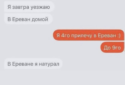 Я завтра уезжаю В Ереван домой Я прилечу в Ереван В Ереване я натурал