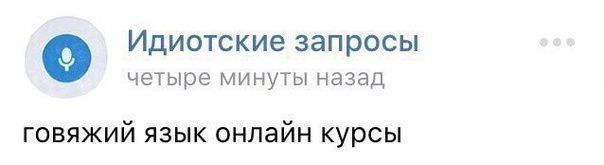 Идиотские запросы четыре минуты назад говяжий язык онлайн курсы
