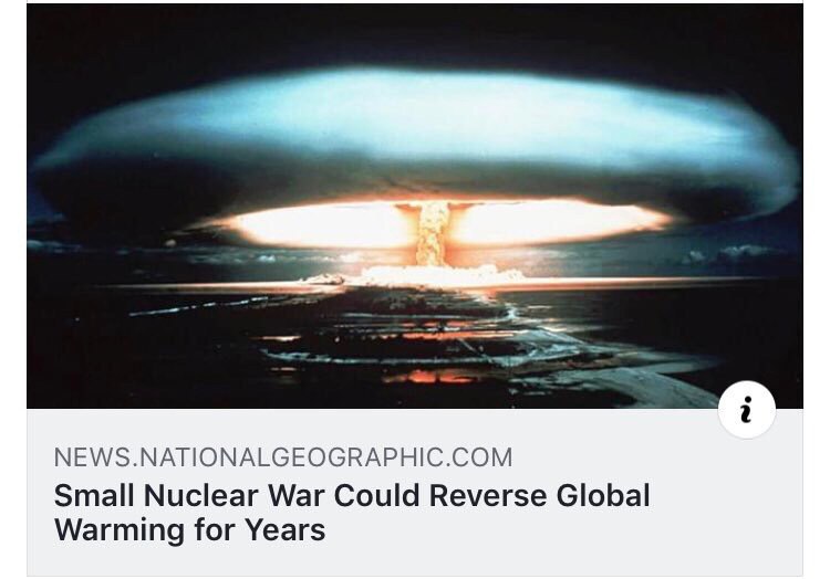 NEWS.NATIONALGEOGRAPHIC.COM Small Nuclear War Could Reverse Global Warming for Years