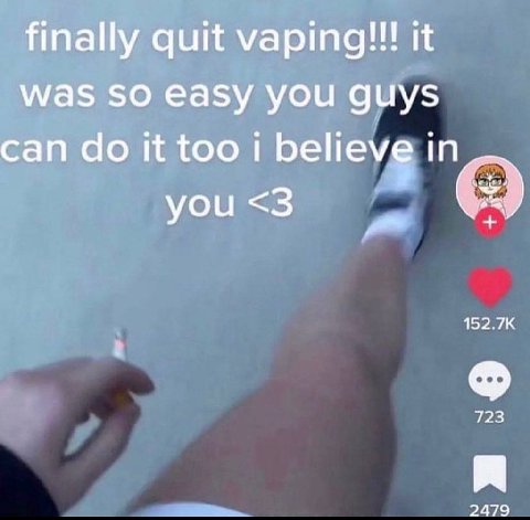 finally quit vaping!!! it was SO easy you guys can it too believe in you <3 152.7К 723 2479