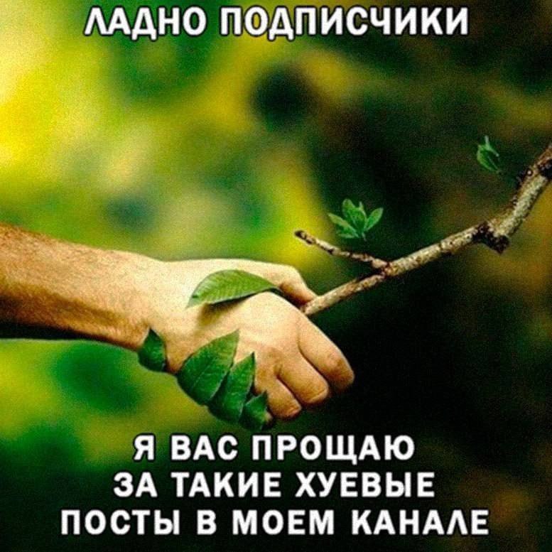 ЛАДНО ПОДПИСЧИКИ Я ВАС ПРОЩАЮ ЗА ТАКИЕ ХУЕВЫЕ ПОСТЫ В МОЕМ КАНАЛЕ