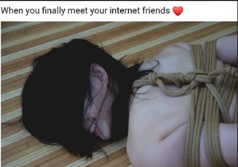 When you finally your internet friends