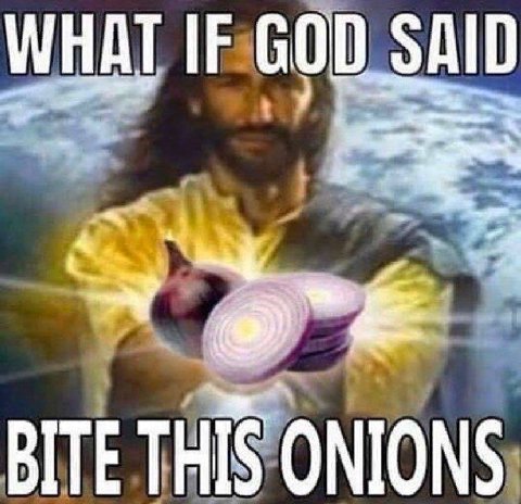 WHAT IF GOD SAID BITE THIS ONIONS