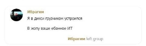 Ибрагим Я в дикси грузчиком устроился В жопу ваше ебанное Ибрагим left group