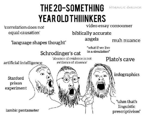 THE 20-SOMETHING ‘correlation does not video essay consoomer equal causation’ biblically accurate angels muh nuance ‘language shapes "what if we live in asimulation" Schrodinger's cat ‘absence of evid