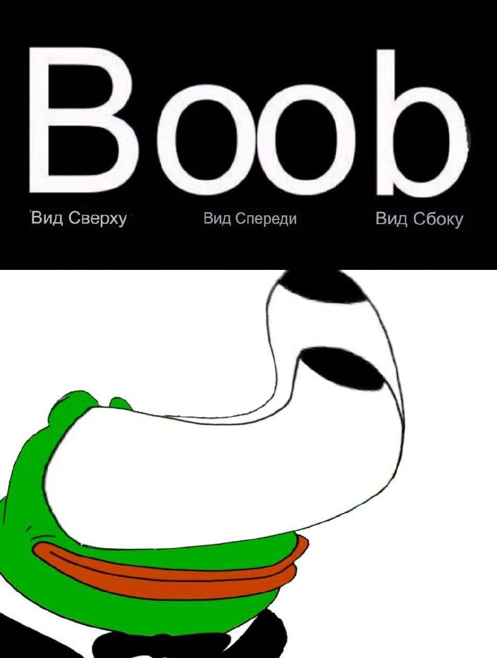 Boob Вид Сверху Вид Спереди Вид Сбоку
