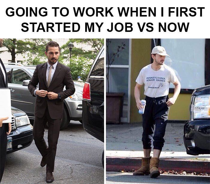 GOING ТО WORK WHEN I FIRST STARTED MY JOB NOW