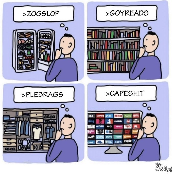 >ZOGSLOP >GOYREADS >PLEBRAGS >CAPESHIT