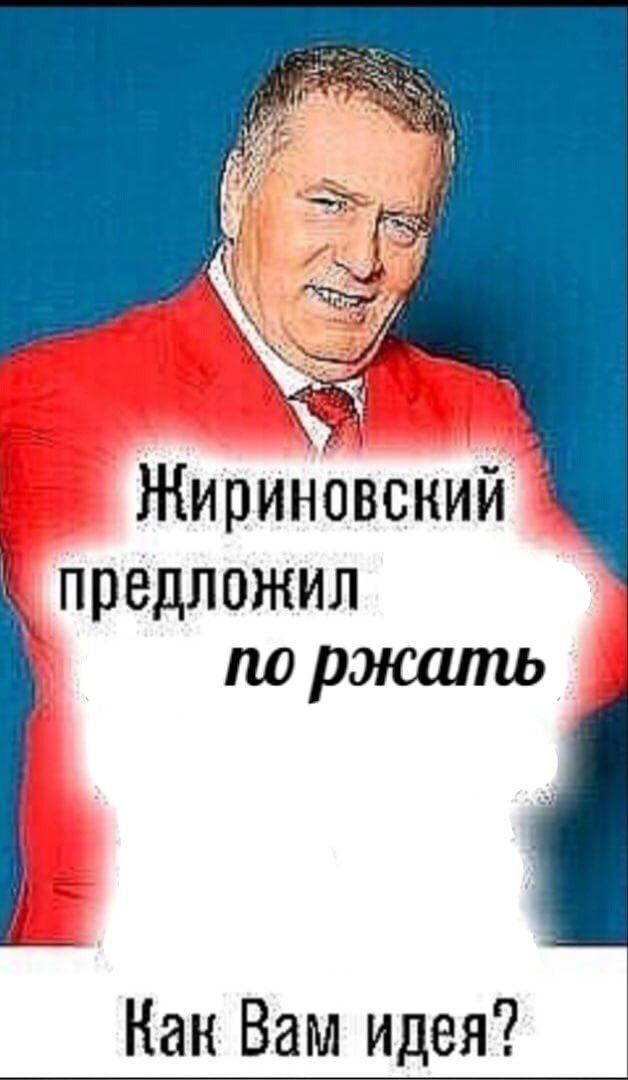 Жириновский предложил по ржать Как Вам идея?