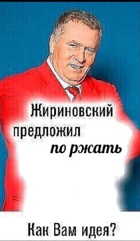 Жириновский предложил по ржать Как Вам идея?