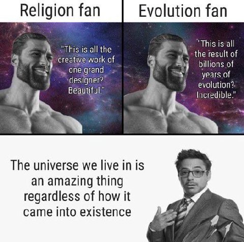 "This 15а! is all the 9 creative work of the result of one grand 4 billions of designer? years of evolution?. Beautiful: Incredible.” The universe we live in is an amazing thing regardless of how it c