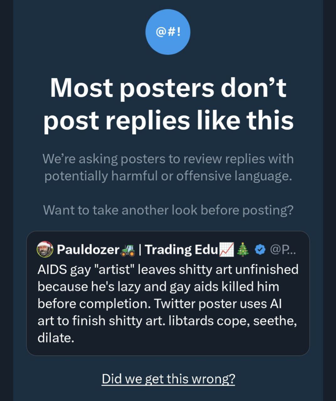 don’t ost posters аоп post replies like this “-Pauldozer Trading AIDS gay leaves shitty art unfinished because he's lazy and gay aids killed him before completion. Twitter poster uses art to finish sh